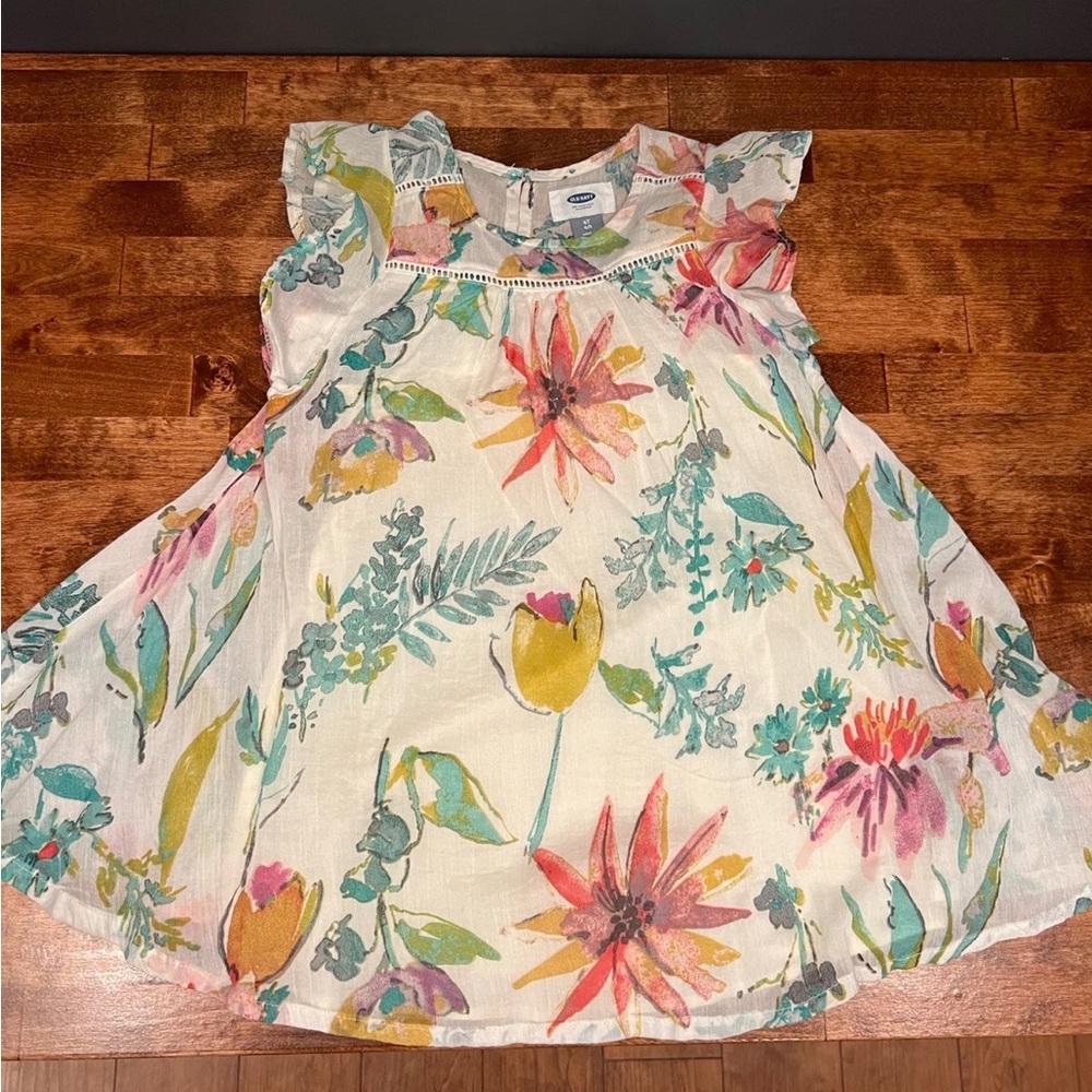 NWT Old Navy Boho 4t dress “Floral Watercolors” size